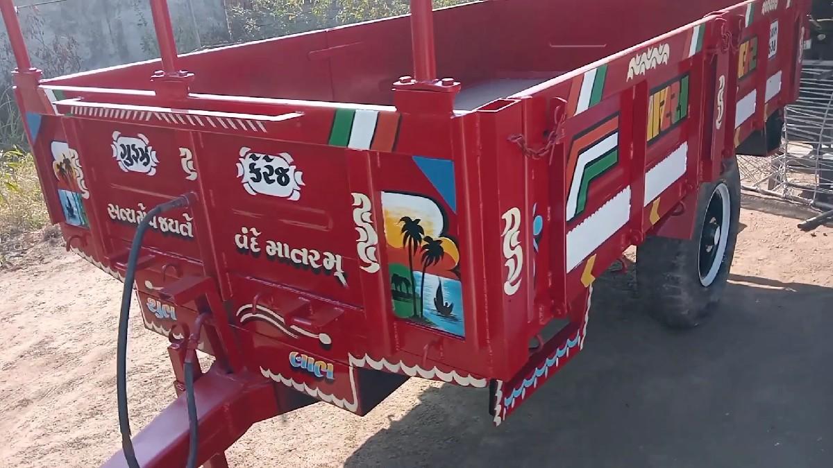 ટ્રેક્ટર ની ટોલી ના કલર કામ